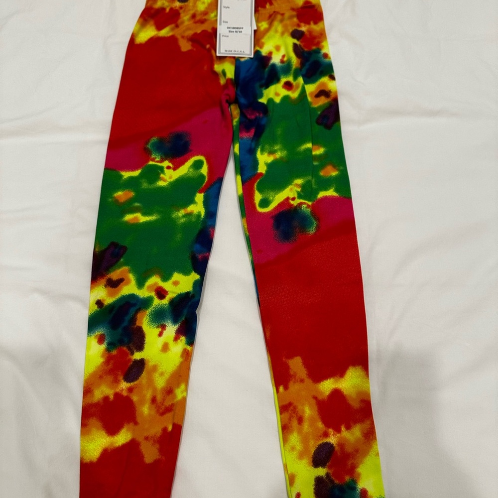 Colorful Tie-Dye Kids Leggings